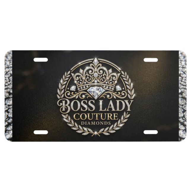 Boss Lady Aluminum License Plate (Front)