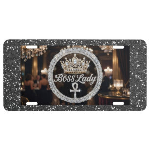 Boss Lady Aluminum License Plate