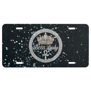 Boss Lady Aluminum License Plate