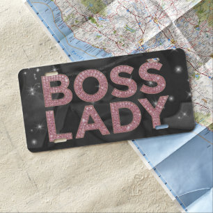 Boss Lady Aluminum License Plate