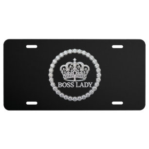 Boss Lady Aluminum License Plate