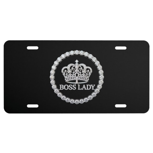 Boss Lady Aluminum License Plate (Front)