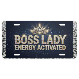 Boss Lady Aluminum License Plate