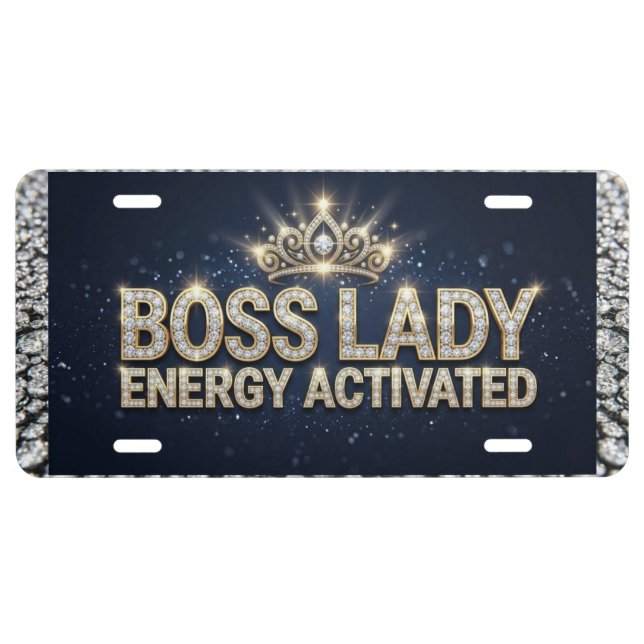 Boss Lady Aluminum License Plate (Front)
