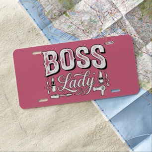 Boss Lady Beauty License Plate