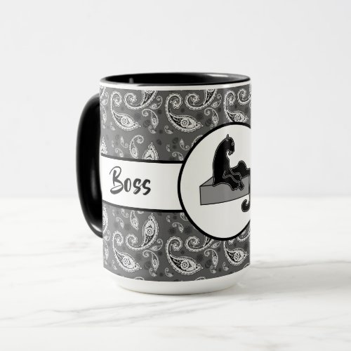 Boss Lady Black Cat Ringer 15oz Mug