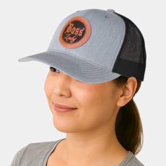 Boss Lady Bling! Leather Patch Hat