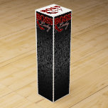 Boss Lady Bling Wine Box<br><div class="desc">Elegant red text design decorates this wine bottle box to make the perfect presentation for the special Boss Lady in your life.</div>