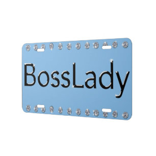 Boss Lady Carolina Blue Vanity Plate