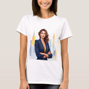 Boss Lady CEO Woman City Skyline T-Shirt Empowerme
