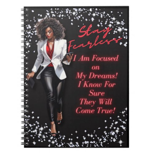 Boss Lady Chick _ Black  Red Notebook