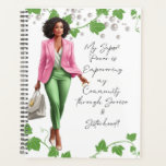 Boss Lady Chick in Pink and Green - Planner<br><div class="desc">To all my boss ladies loving pink and green and making moves, this planner was created with you in mind. Keep track of all your very important meetings, events, and goals. What are you manifesting this year? I hope you will do the same. Write your vision. Focus on your goals...</div>