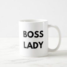 Boss Lady Coffee Mug Black Letters