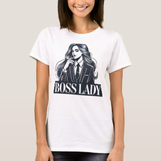 Boss Lady – Confident Woman in Business Suit T-Shirt