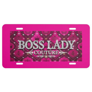 Boss Lady Couture Aluminum License Plate