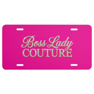 Boss Lady Couture Aluminum License Plate