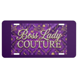 Boss Lady Couture Aluminum License Plate