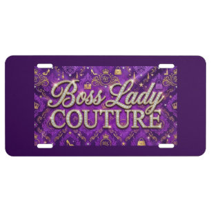 Boss Lady Couture Aluminum License Plate