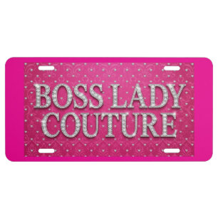 Boss Lady Couture Aluminum License Plate