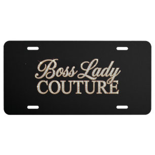 Boss Lady Couture Aluminum License Plate