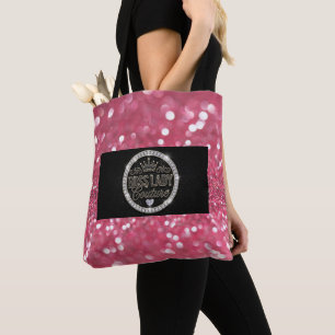 Boss Lady Couture Diamonds All-Over-Print Tote Bag