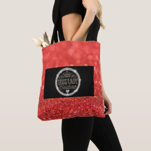 Boss Lady Couture Diamonds All-Over-Print Tote Bag
