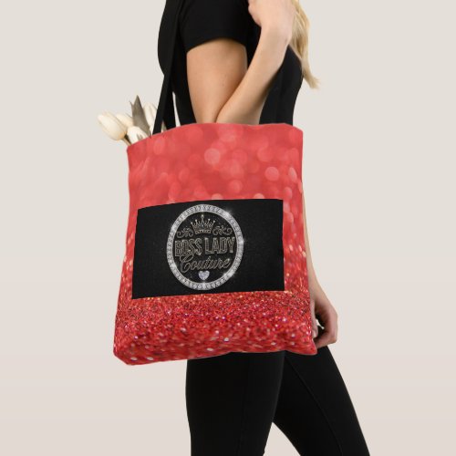 Boss Lady Couture Diamonds All-Over-Print Tote Bag