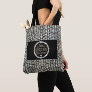 Boss Lady Couture Diamonds All-Over-Print Tote Bag