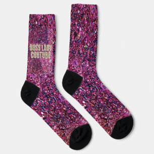 Boss Lady Couture Diamonds Crew Socks