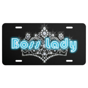 Boss Lady Crown License Plate