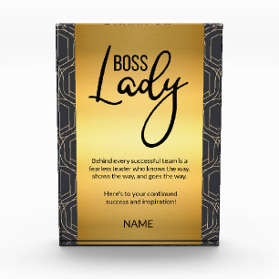Boss Lady Custom Gold Leadership Quote Acrylic Awa Award