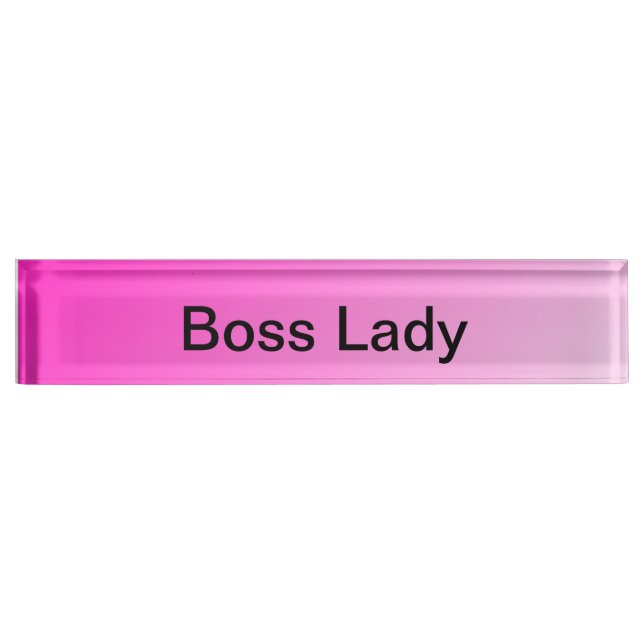 Boss Lady Desk Name Plate (Front)