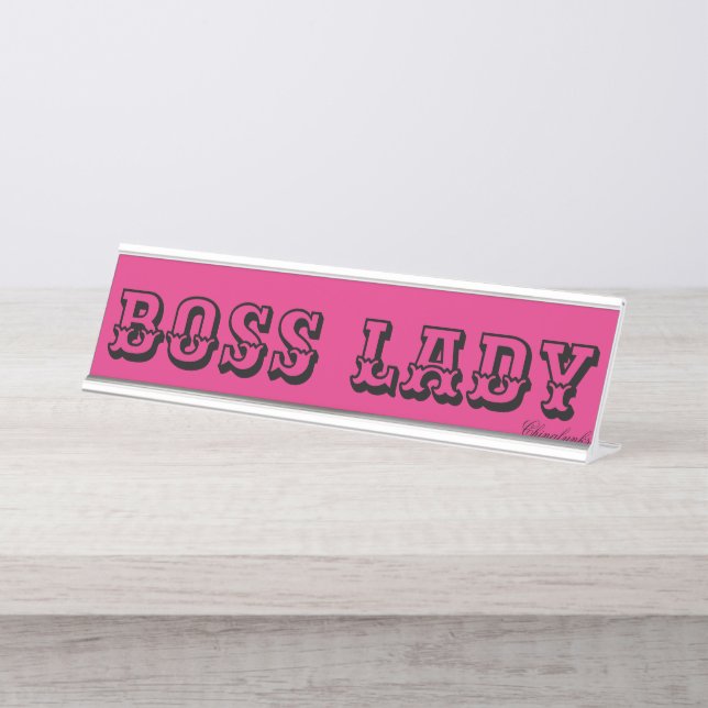 BOSS LADY DESK NAME PLATES (Front)