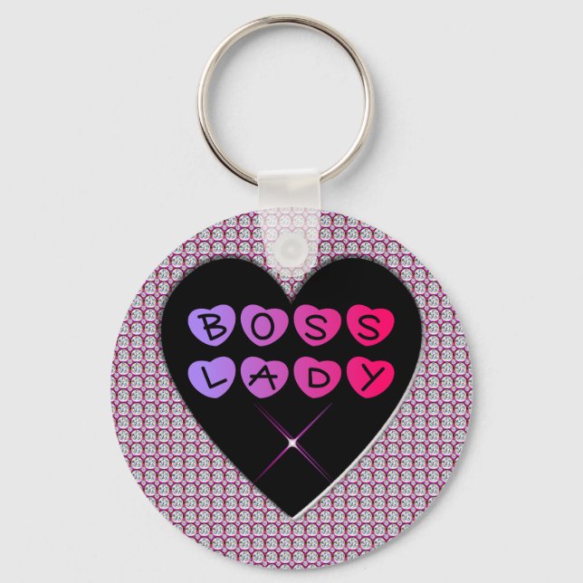 Boss Lady Diamonds Keychain (Front)