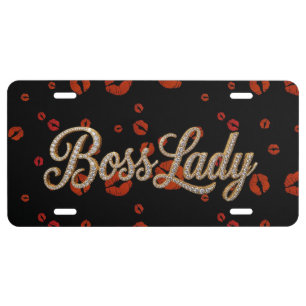 Boss Lady Diamonds License Plate