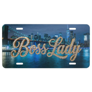 Boss Lady Diamonds License Plate