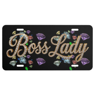 Boss Lady Diamonds License Plate