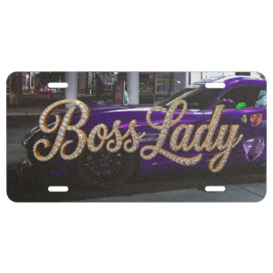 Boss Lady Diamonds License Plate
