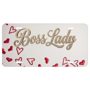 Boss Lady Diamonds License Plate