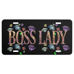 Boss Lady Diamonds License Plate