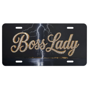 Boss Lady Diamonds License Plate