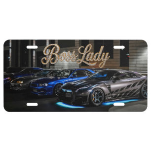 Boss Lady Diamonds License Plate