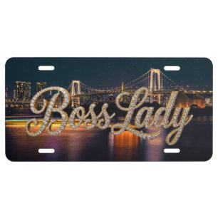 Boss Lady Diamonds License Plate