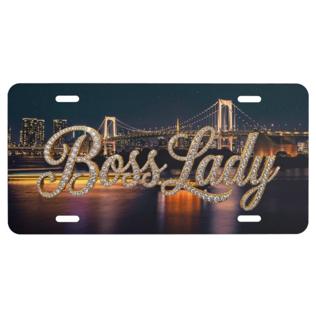 Boss Lady Diamonds License Plate (Front)