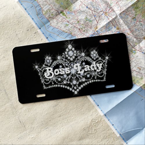 Boss Lady Diamonds License Plate