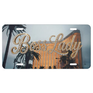 Boss Lady Diamonds License Plate