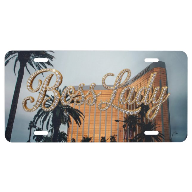 Boss Lady Diamonds License Plate (Front)