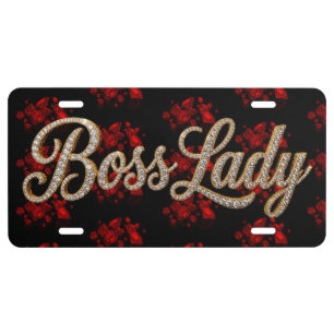 Boss Lady Diamonds License Plate