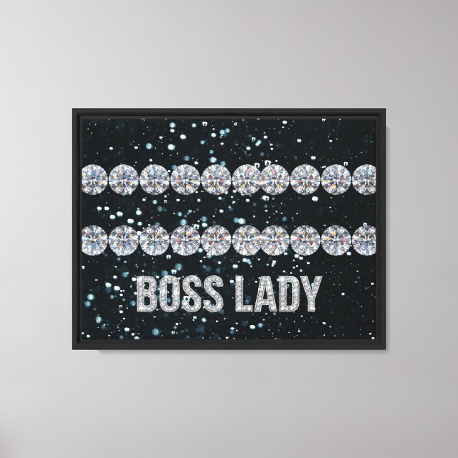 Boss Lady Diamonds Stretched Canvas Print (Front)