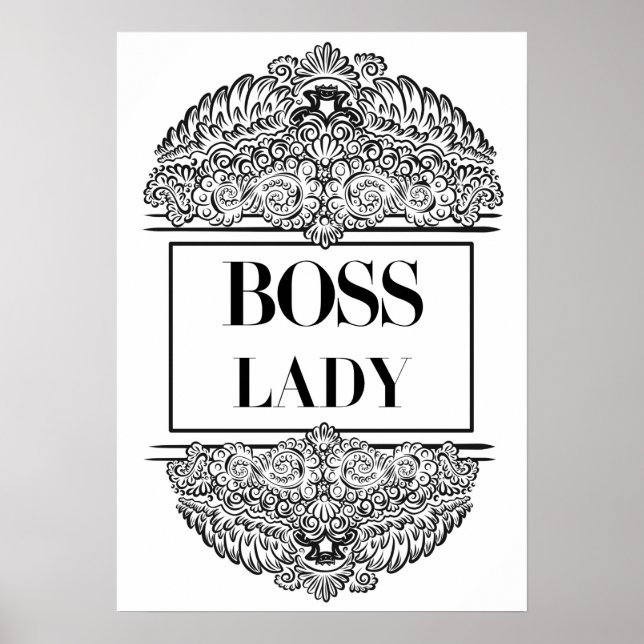 Boss Lady – Elegant Empowerment Poster (Front)
